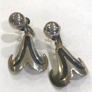 Silver Tribal Southwestern Clip-on Earrings